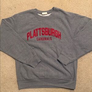 Gray Plattsburgh Cardinals Men's Sweater